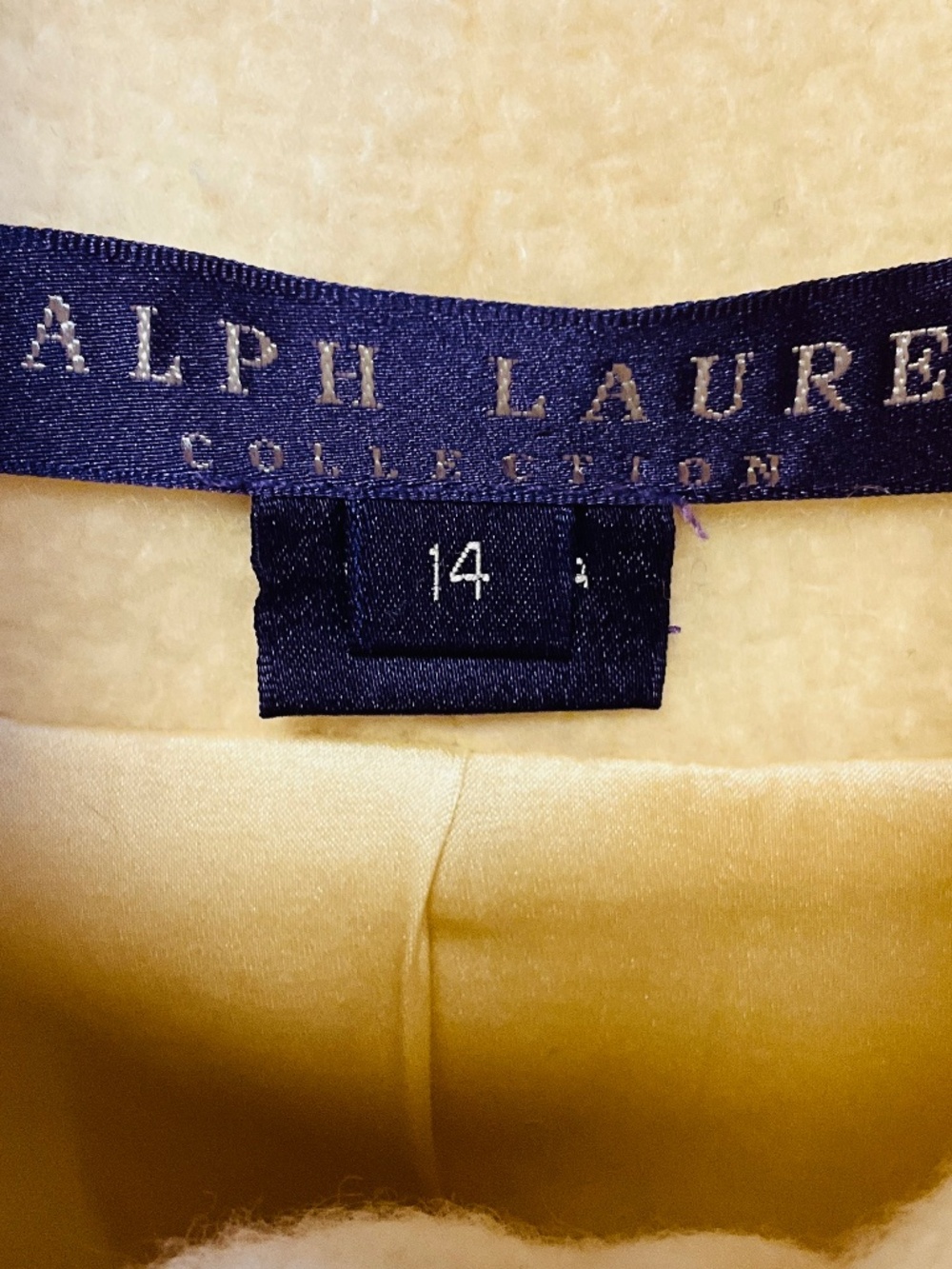 RALPH LAUREN COLLECTION CREAM BUTTON FRONT CASHMERE BLAZER JACKET - Picture 4 of 4